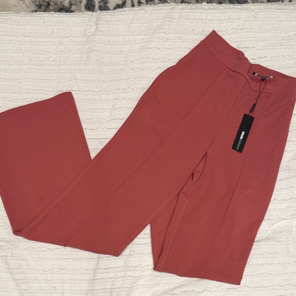 Fashion Nova Women's Salmon Dress Pants
